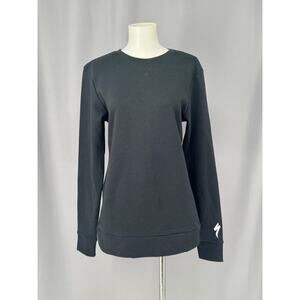 Specialized Sweatshirt Womens Small Black Lifestyle Crew Cycling Pullover Bike